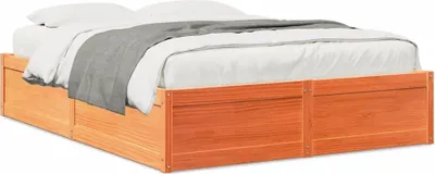 Obrázek produktu pro vidaXL Postel z masivu bez matrace Vosk hnědý 150x200 cm Borovicové dřevo