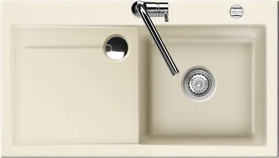 Produktbild von Flächenbündige Spüle STEMA 90 F in JASMIN Becken rechts mit Excenterbedienung