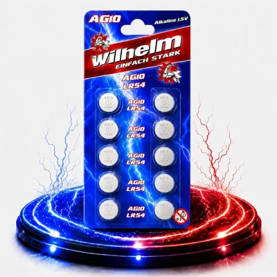 Produktbild von 10 x Wilhelm AG10 LR54 - L130 - 189 - 389 - GP89A Qualitätsbatterien 1,5 V Alkaline
