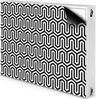 Produktbild von Magnet Heizkörper-Abdeckung Verkleidung Abdeckung Heizkörperabdeckung 80x60 cm - Geometrisches Muster