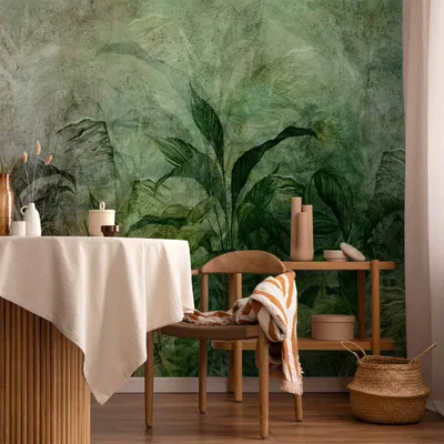 Produktbild von Vlies Fototapete - Green Fog 150x105 cm Blätter b-C-10116-a-a
