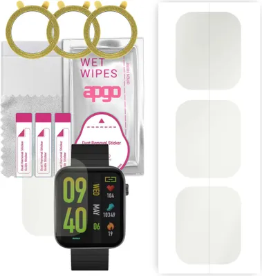 Produktbild von apgo 3 Stück Schutzfolie, Matt, kompatibel mit Bemi CID2 Smartwatch, Hydrogel Displayschutzfolie mit Positionierhilfe, Displayfolie, robust und kratzfest
