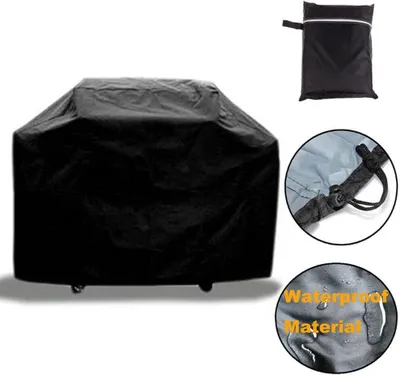 Immagine prodotto di AIORBER copertura protettiva per barbecue, resistente agli strappi e robusta, copertura antipioggia, copertura per barbecue, per carrello barbecue piccolo, 145 x 61 x 117 cm, nero