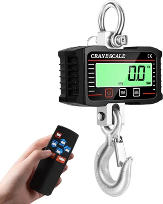 Obrázok produktu pre Digitálny LCD displej, 2000 kg, žeriavová váha, na ťažké použitie, hákový žeriav, priemyselná váha s funkciou prepočtu na 3 jednotky
