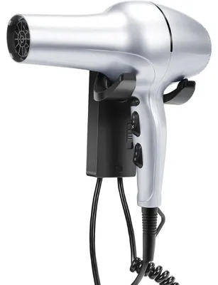Image de Sèche-cheveux mural WT-8802, ionique, 2200 W, couleur argent