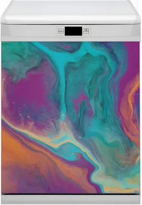 Produktbild von Magnet Folie für Geschirrspüler Küche Magnetmatte 60x80 cm  Nachbildung Geschirrspüle  - Farbiges Muster