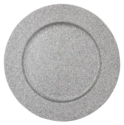 Produktbild von Platzteller Colorama de Noël D 33 cm mit silbernen Pailletten