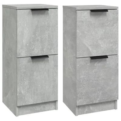 Produktbild von Sideboards 2 Stk. Betongrau 30x30x70 cm Holzwerkstoff