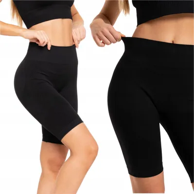 Produktbild von Kurze Damen Leggings Radfahren Nahtlos Push-Up Hohe Taille MORAJ S