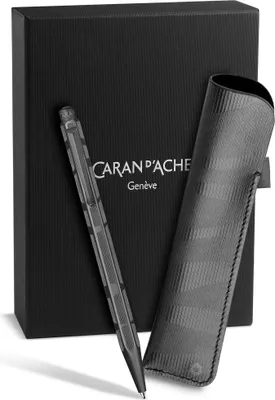 Obrázek produktu pro Caran d-Ache Ecridor, Spona, Zasouvací propiska se sponou, Doplnitelný, Černá, 1 kusů, Střední