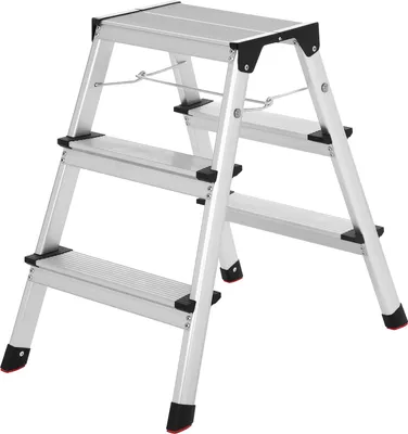 Produktbild von SONGMICS Leiter, Trittleiter, Aluleiter mit 3 Stufen, Stehleiter, bis 150 kg