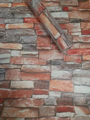 Produktbild von Tapeten Folie 3000-S selbstklebend bunte Ziegel Dekor 10 m x 45 cm Dekorfolie Möbelfolie Tapete 3056