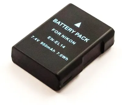 Produktbild von Akku für Nikon Coolpix P7800 Li-Ion 7,4 Volt 950 mAh schwarz.