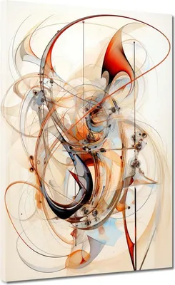 Produktbild von Farben und Linien Kunstdruck abstrakt Leinwandbild Wandbild XL Wanddeko: 120x160x4cm