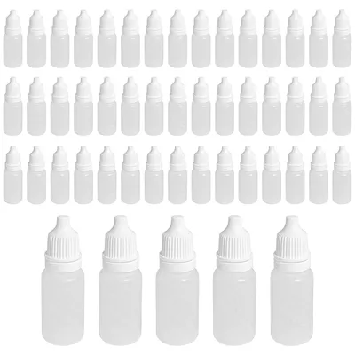 50 Kunststoff-Tropfflaschen, 20 ml, nachfüllbar, rund