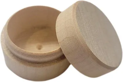 Productafbeelding van Kleine Houten Opbergdoos met Deksel - Sieradendoosje Juwelendoosje