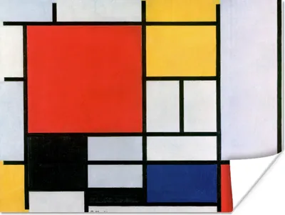 Produktbild von MuchoWow® Poster Kunst - Mondrian - Alte Meister 120x90 cm - Wandbild