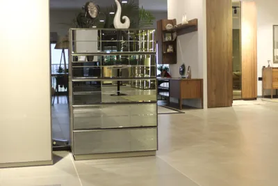 Produktbild von Kommode Glas Kommoden Schrank Modernes Sideboard Schlafzimmer Loft