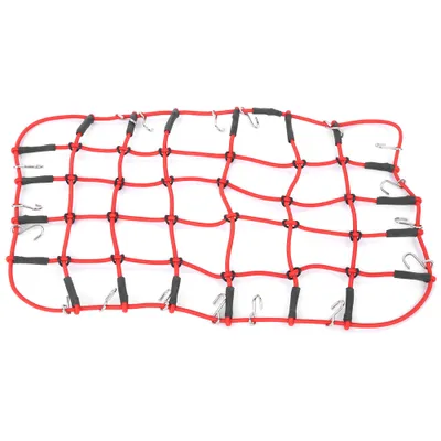 Image de Filet de toit élastique pour bagages Simulation Accessoire pour 1/8 1/10 RC CrawlerRouge