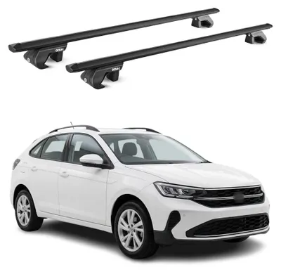 Image de Barres de toit transversales pour VW Taigo 2021-2026 Aluminium Noir ABE, Image générée par une IA