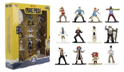 Produktbild von Smoby – Set mit 12 Mini-Figuren aus "One Piece", Jada, 4 cm – Ab 3 Jahren