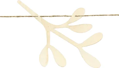Productafbeelding van Houten kerstkrans met mistletoe, 127 cm