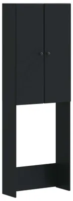 Produktbild von vidaXL Toilettenschrank BREDA Schwarz 66 x 25,5 x 190 cm Holzwerkstoff