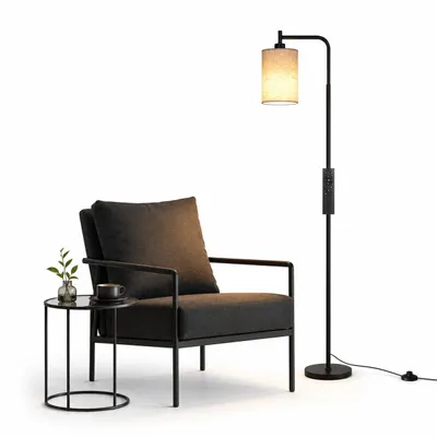 Produktbild von Moderne LED Stehleuchte mit Fußschalter-Magnetische Fernbedienung 1H Timer Ecklampe Büro Standleuchte 3000K-6500K Landhausstil Retro Leseleuchte Flur