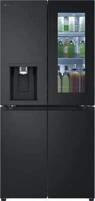Produktbild von LG InstaView GMG860EPBE, Freistehend, Mehrtürig, Schwarz, 4 Tür(en), Berührung, LED