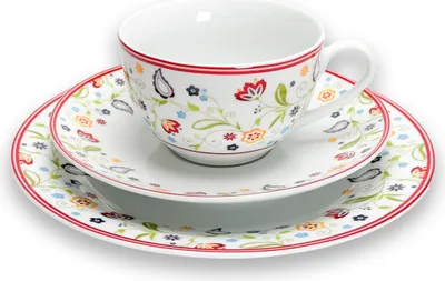 Obrázek produktu pro Kávový servis Flirt Doppio Shanti 18 dílů s květinovým vzorem, porcelán