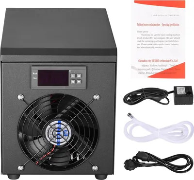 Obrázok produktu pre Chladič akvária – Chladiace zariadenie – Do 60 l – Tichá prevádzka – Konštantná teplota vody – EU zástrčka 220–240 V – Biela farba