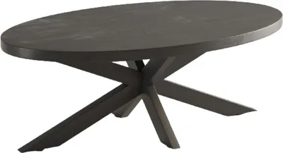 Image de Table basse ovale collection MADEIRO noir.