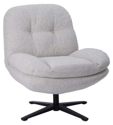 Zdjęcie produktu dla HOMLA Fotel LUNARO obrotowy beżowy 76x83x91 cm