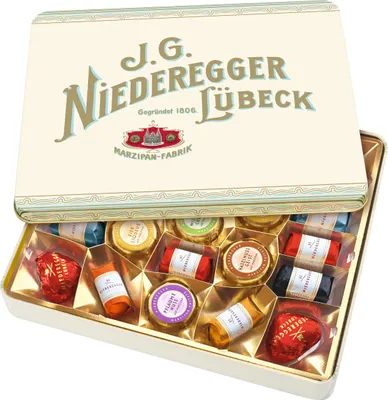 Produktbild von Niederegger Lübeck edle Marzipan Klassiker Nostalgiedose 298g