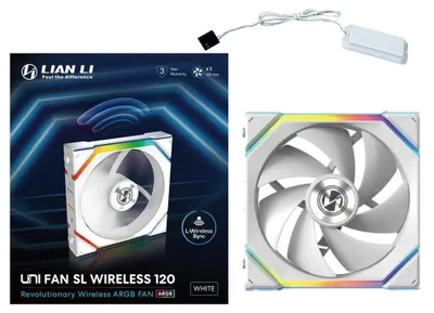 Produktbild von Lian Li UNI FAN SL Wireless 120, Ventilator, 12 cm, Weiß