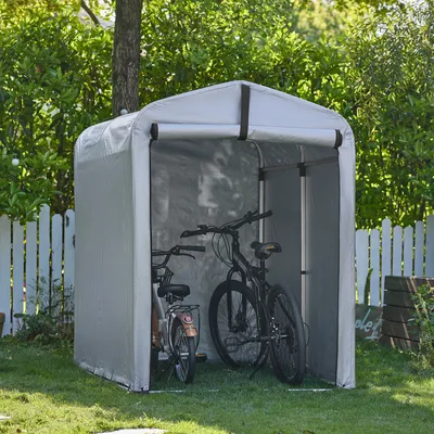 Immagine prodotto di SoBuy Garage per biciclette resistente alle intemperie Garage per biciclette per 1-2 biciclette Tenda a tettoia con protezione UV Capanno per biciclette per la protezione dalla pioggia KLS11-K