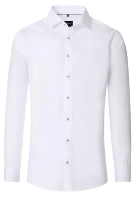 Produktbild von VENTI Herren Businesshemd Langarm Kent Modern-Fit Popeline Weiß 39