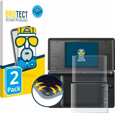 Produktbild von 2x BROTECT Fullscreen Schutzfolie für Nintendo DS LITE Displayschutz Folie Fullcover Matt Entspiegelungsfolie