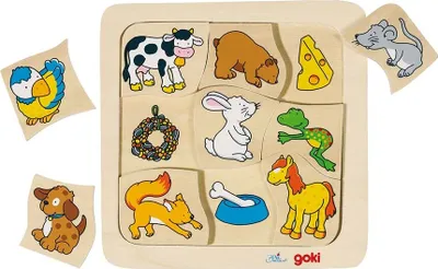 Produktbild von Legespiel Wer frisst was? 9tlg. Zuordnungspuzzle 18x18cm