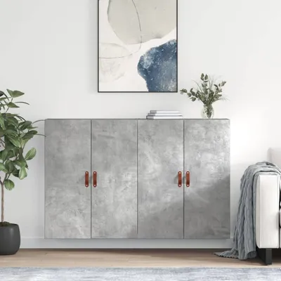 Immagine prodotto di vidaXL Armadi a muro 2 pz. Grigio cemento 69,5x34x90 cm
