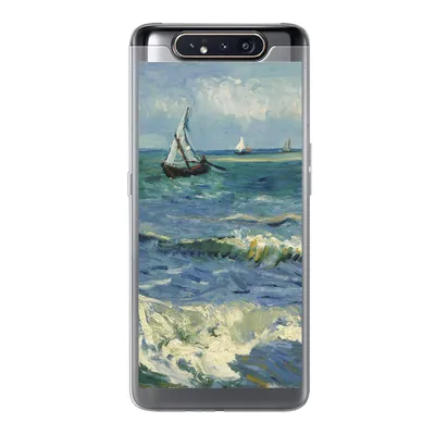 Produktbild von MuchoWow® Handyhülle Schutzhülle Hülle für Samsung Galaxy A80 Meereslandschaft bei Les Saintes-Maries-de-la-Mer - Vincent van Gogh Silikon Softcase Handy Hülle - Schutzdeckel