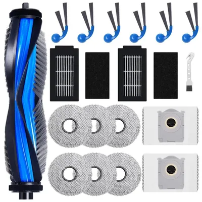 Produktbild von Zubehörset für ECOVACS DEEBOT T30C Omni Saugroboter Ersatzteile 1 Hauptbürste 6 Seitenbürsten 2 Filter 6 Wischtücher 2 Staubbeutel 1 Reinigungsbürste