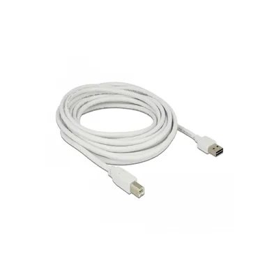 Produktbild von DeLOCK 5m, USB2.0-A/USB2.0-B, 5 m, USB A, USB B, USB 2.0, Männlich/Männlich, Weiß