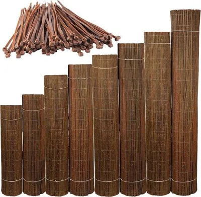 Produktbild von Famanu Wilgenmat 100 x 500 cm - Natürlicher Sichtschutz für Garten, Terrasse & Balkon