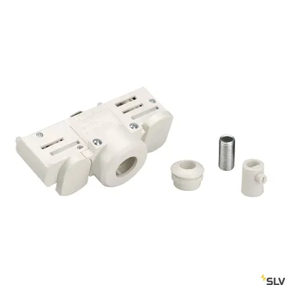 Produktbild von SLV 1001542 EUTRAC 3-Phasen Stromschienenadapter verkehrsweiss inkl. Montagezubehör