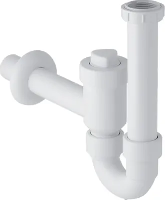 Produktbild von Geberit Röhrensiphon in PP weiss d40mm x G1 1/2 x G1 1/4 reduziert, 1 Stk.