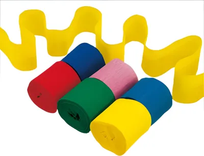 Immagine prodotto di amscan 4001 Kreppband - 5 cm - 10 m, sortiert, 6er Pack