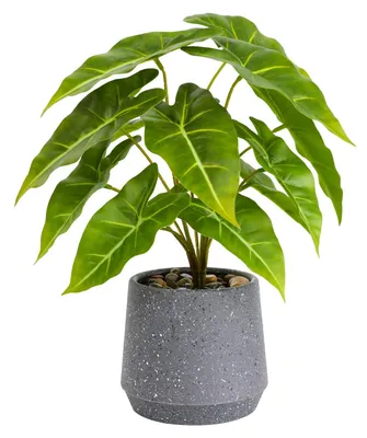 Image de Plantes d'intérieur artificielles, plantes succulentes artificielles en pot, 33 cm, grande plante verte artificielle, feuilles vertes artificielles, pour la maison, le bureau
