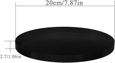 Immagine prodotto di Vassoio rotondo nero da 20 cm antiscivolo