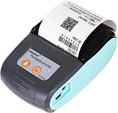 Productafbeelding van Draagbare Thermische Printer - Mini Labelprinter Ontvangstprinter - Datumlabels Printen - Bluetooth 4.0 Connectiviteit - 58mm Papierbreedte - Zwart